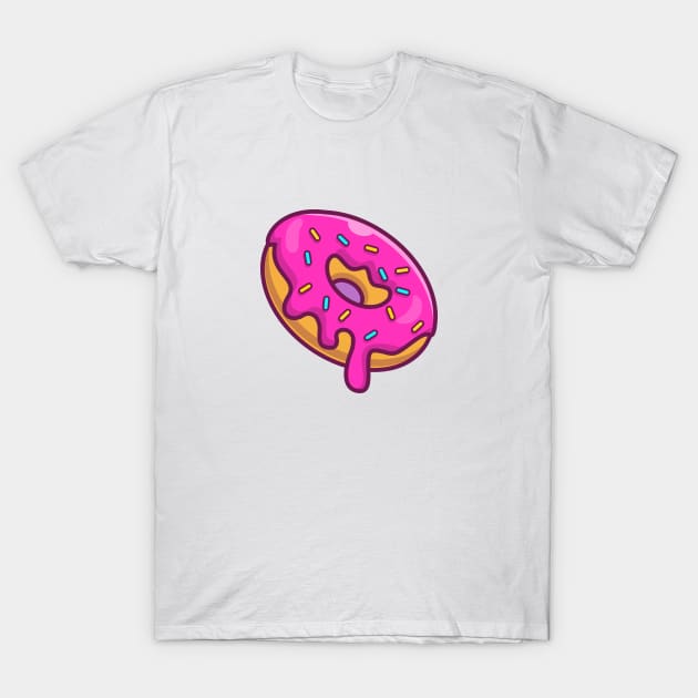 Tasty pink donut T-Shirt by Trendy Tshirts